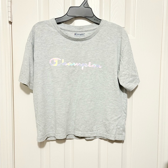(3) Champion logo short sleeve crop top t-shirts for big girls / Size: Large - Picture 9 of 15